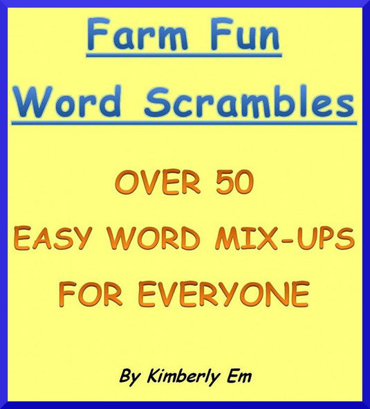 Farm fun word scramble - over 50 word puzzles