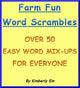 Farm fun word scramble - over 50 word puzzles