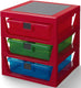 Lego iconic 3-lades opbergrek rood