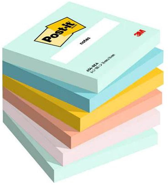 Post-it - memoblok 3m 654 76x76mm beachside colour