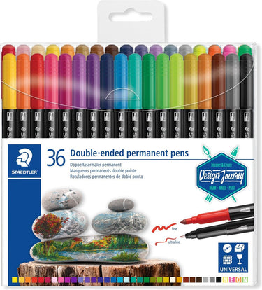 Staedtler permanente stift - dubbele punt 3187 - set 36 stuks