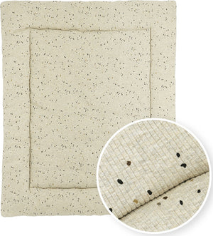 Meyco baby rib mini spot boxkleed - sand melange - 80x100cm