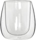 Bialetti verona set van 2 dubbelwandige glazen – 80 ml - koffieglas - theeglas - espressoglas
