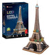 Cubic fun 3d-puzzel eiffeltoren met led