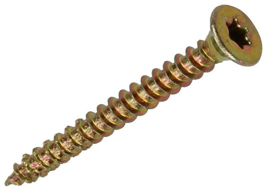 Mack 1017284 - spaanplschr.vzkop-zelfb. geelverz. 35 st 3,0 x 30 mm | 10 stuks