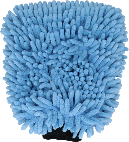 washandschoen microvezel 25 x 19 x 4 cm blauw
