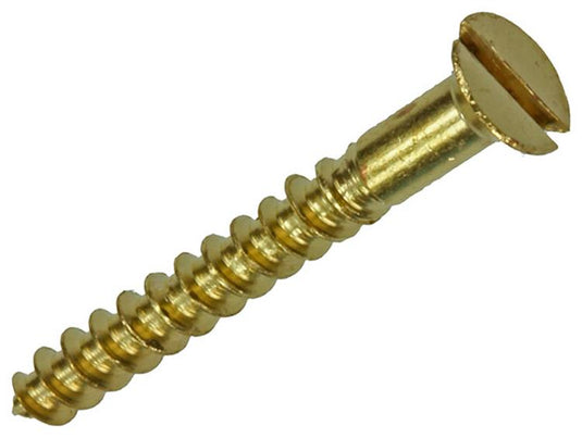 Mack 1019649 - houtschroef verzonken kop messing 11st 3,0 x 25 mm | 10 stuks