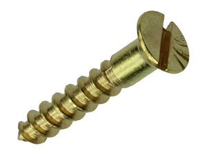 Mack 1019651 - houtschroef verzonken kop messing 11st 3,5 x 20 mm | 10 stuks