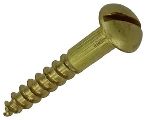 Mack 1019664 - houtschroef bolkop messing 8 st 4,0 x 25 mm | 10 stuks