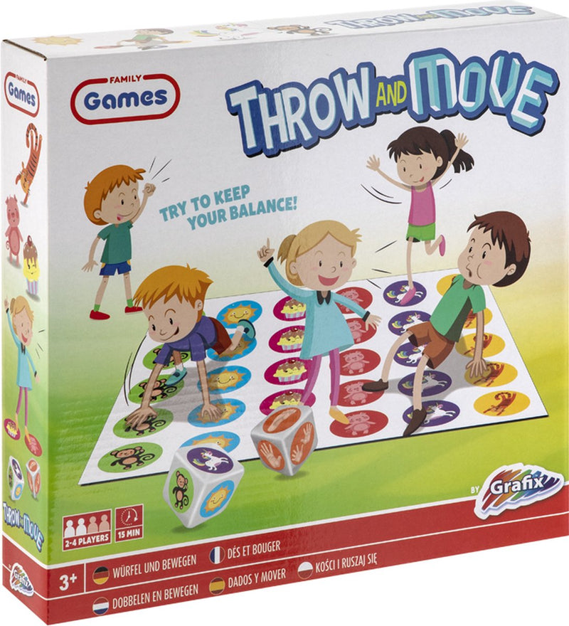 Afbeelding laden in galerijviewer, Grafix dobbelen en bewegen - gezelschapsspel - buiten spelen - buitenspeelgoed - spellen voor kinderen - speelmat 125cm x 155cm
