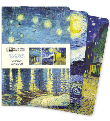 Flame tree midi notebook collections- vincent van gogh set of 3 midi notebooks