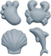 Scrunch zandvormpjes - blauw - opvouwbaar - recycleerbaar