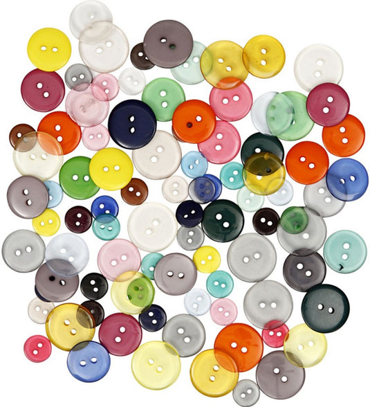 Creativ company cc knopen mix 12+18+20 mm 100 stuks