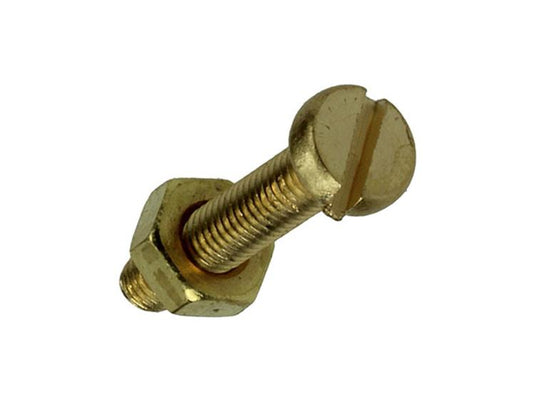 Mack 1019681 - metaalschroef cyl.kop + moer messing 8st m3 x 16 mm | 10 stuks