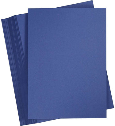 Creativ company blauw karton 180 grams - middernachtblauw a4 karton - hobbykarton - stevig papier - a4 papier 180 grams - knutselpapier knutselkarton - 21x29,7 cm - 100 vellen