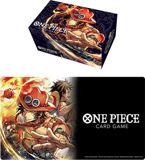 One piece card game - playmat and storage box - portgas.d.ace