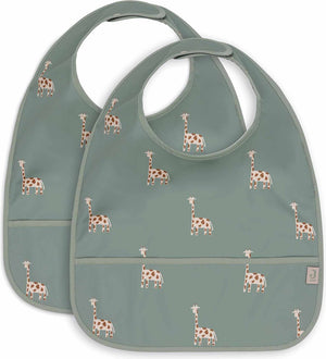 Jollein - baby slab waterproof - slabbetjes - jungle jambo - 2 stuks