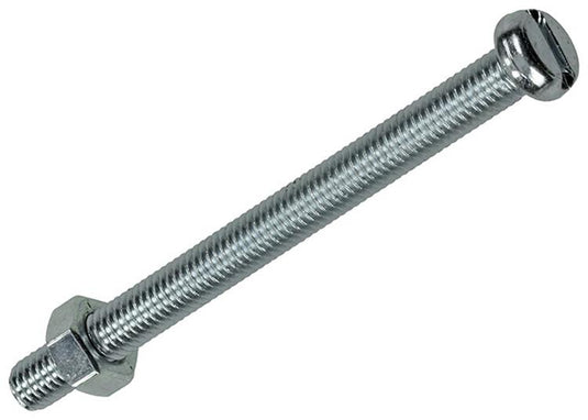 Mack 1017529 - metaalschroef cyl. kop + moer verz. 6 st m5 x 60 mm | 10 stuks