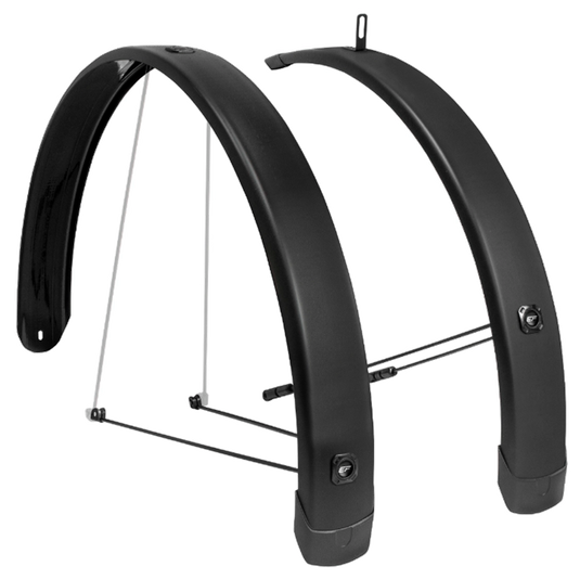 Eurofender spatbord set tempo square 28 inch 58mm - zwart