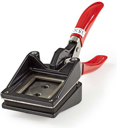 Nedis pasfotosnijder – 35 x 45 mm – metaal – rood zwart