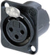 Neutrik nc3fd-lx-b xlr-connector flensbus, contacten recht aantal polen: 3 zwart 1 stuk(s)
