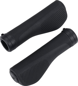 Bbb cycling steadycomfort ergonomische handvatten fiets – 135mm 30-32od – zwart - bhg-110
