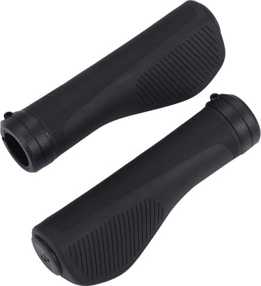 Bbb cycling steadycomfort ergonomische handvatten fiets – 135mm 30-32od – zwart - bhg-110