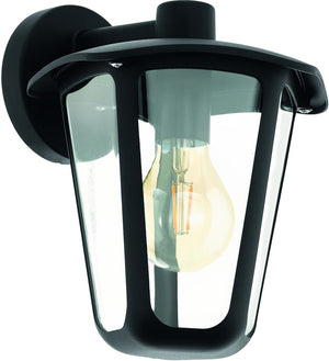 Eglo monreale wandlamp voor buiten - e27 - ip44 - zwart