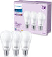 Philips led lamp mat - 100 w - e27 - koelwit licht - 3 stuks