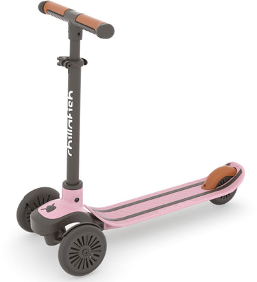 Chillafish kinderstep 3 jaar met drie wielen - roze - lichtgewicht step meisjes met afneembaar stuur en voetrem - aanpasbaar in hoogte - leun-om-te-sturen - extra grip handgrepen - model scotti 3
