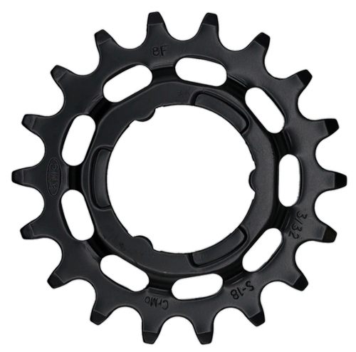 KMC tandwiel Shimano narrow 18T achter zwart