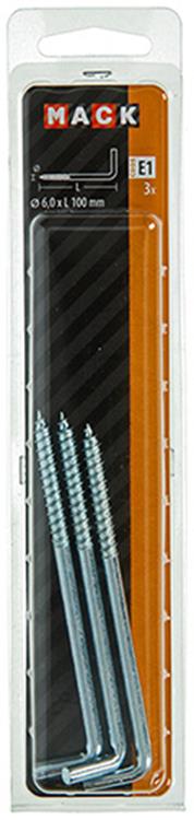 Afbeelding laden in galerijviewer, Mack 1017824 - schroefduim staal verzinkt 3 st 6,0 x 100 mm | 5 stuks
