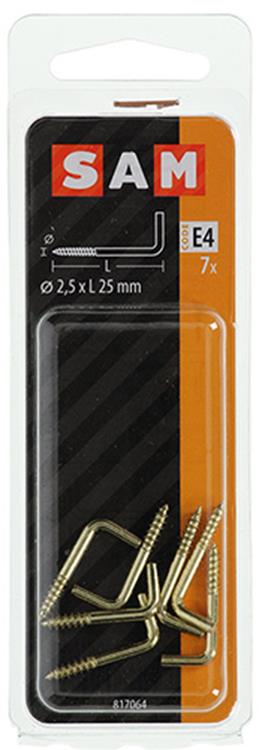 Chargez l'image dans la visionneuse de la galerie, Mack 1019701 - schroefduim messing 7 st 2,5 x 25mm | 10 stuks
