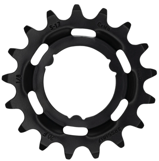 KMC Shimano tandwiel 17t, Chromoly Black