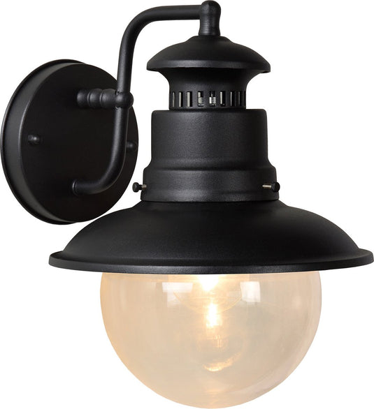 Lucide figo - wandlamp binnen buiten - ø 21,5 cm - 1xe27 - ip44 - zwart