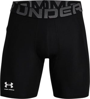 Under armour ua hg armour shorts-blk heren sportbroek - zwart - wit