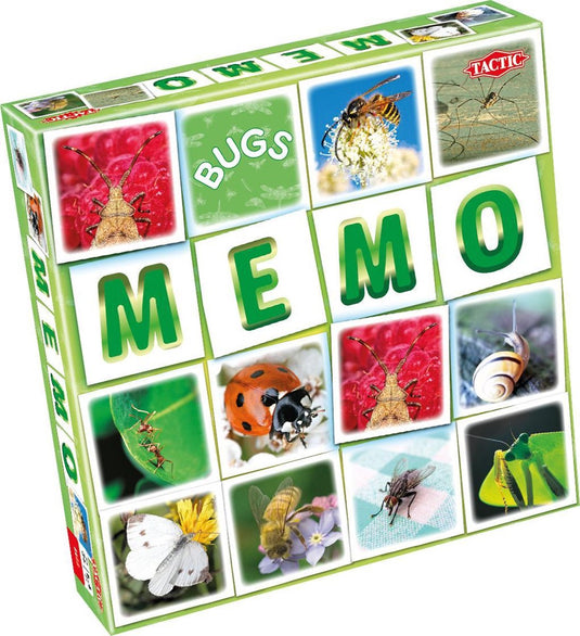 Tactic memo insecten - memospel - zoek de juiste paren - vlinders, lieveheersbeestjes en andere kriebelbeestjes - educatief gezelschapsspel voor kinderen en families - 2 tot 6 spelers - vanaf 3 jaar