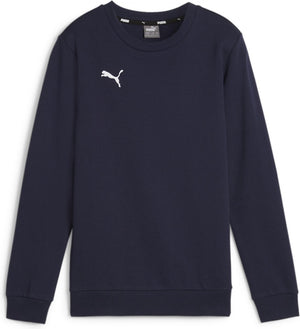 Puma teamgoal casuals crew neck sweat jr jongens sporttrui - navy- white
