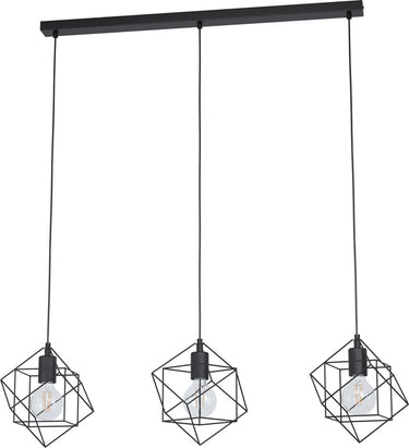 Eglo straiton - hanglamp - e27 - 90,5 cm - zwart