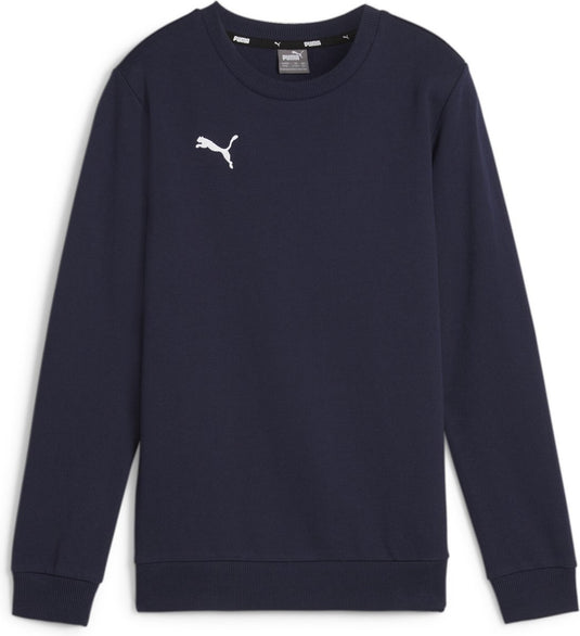 Puma teamgoal casuals crew neck sweat jr jongens sporttrui - navy- white
