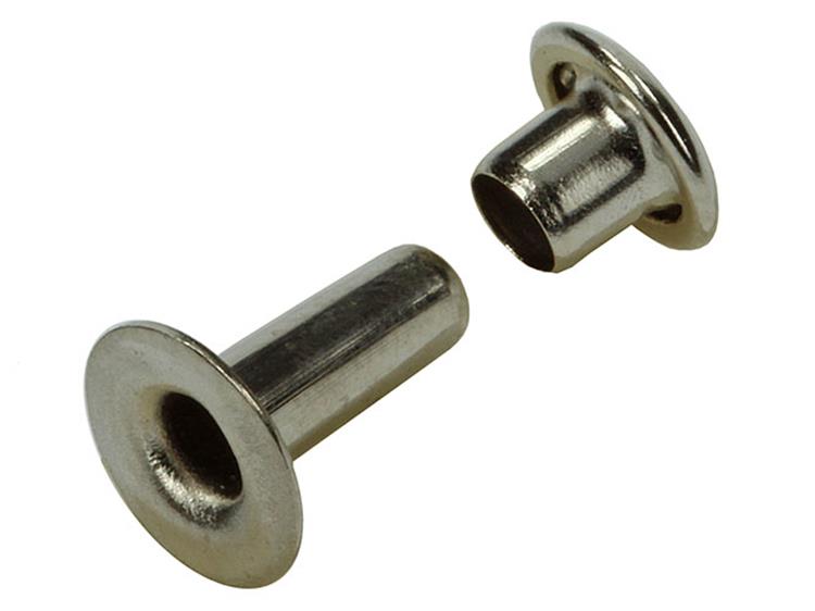 Afbeelding laden in galerijviewer, Mack 1019722 - klinknagel messing vernikkeld 10 st 3,3 x 9,0mm | 10 stuks
