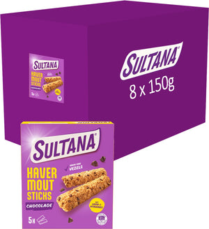 Sultana - havermoutsticks met chocolade - 8 x 150 gram