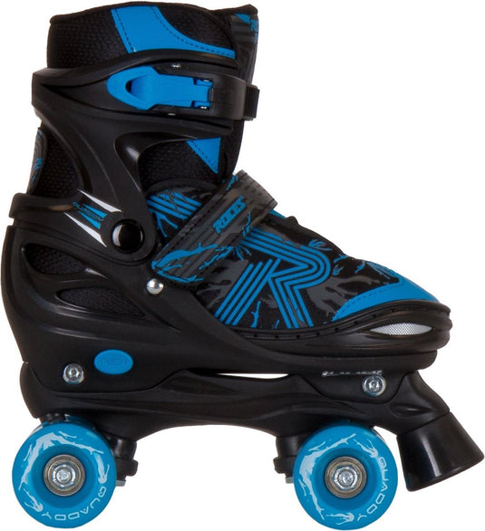 rolschaatsen Quaddy 3.0 jongens zwart blauw maat 34-37