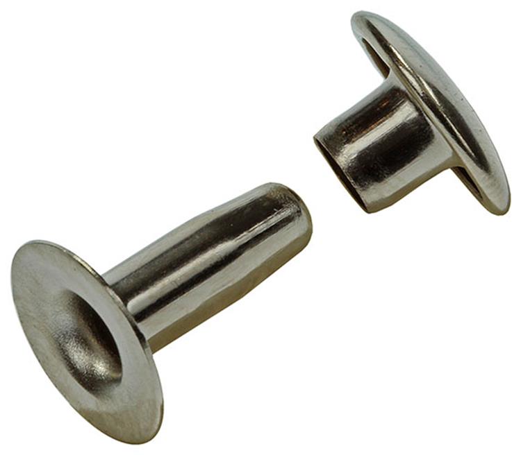 Afbeelding laden in galerijviewer, Mack 1019724 - klinknagel messing vernikkeld 5 st 4,2 x 12 mm | 10 stuks
