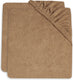 Jollein aankleedkussenhoes badstof 50x70cm - biscuit - 2 stuks