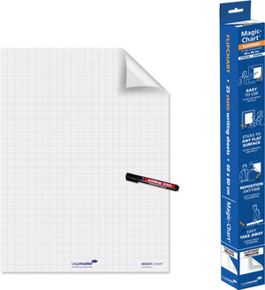 Legamaster magic-chart statische flip-overfolie – 60 x 80 cm – 25 herpositioneerbare vellen