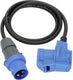 Brennenstuhl cee verloopkabel camping 1,5m kabel in zwart (cee stekker en hoekkoppeling incl. veiligheidscontact combinatie stopcontact, 230v 16a, voor permanent gebruik buitenshuis, made in germany)