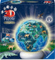 Ravensburger – aarde met diermotieven – 3d puzzle-ball nachtlicht – 73 stukjes