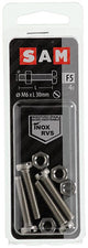 Mack 1019830 - metaalschroef cyl. kop + moer rvs 4 st m6x30 | 10 stuks