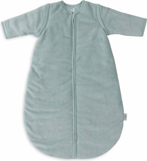 Jollein baby slaapzak winter met afritsbare mouw 110cm - rond - rib sea green - winterslaapzak
